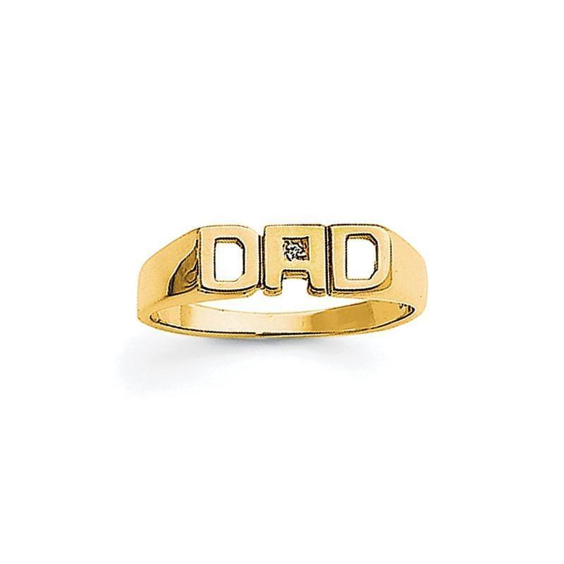 14k Diamond Men's Dad Ring - Seattle Gold Grillz