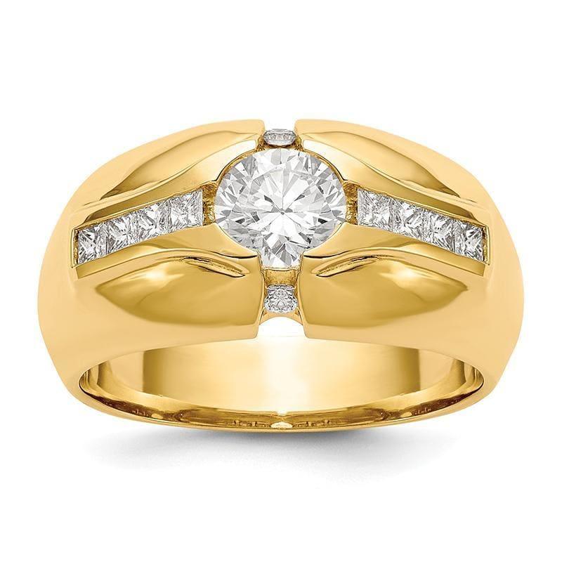 14K Diamond Men's Semi Mount Band - Seattle Gold Grillz