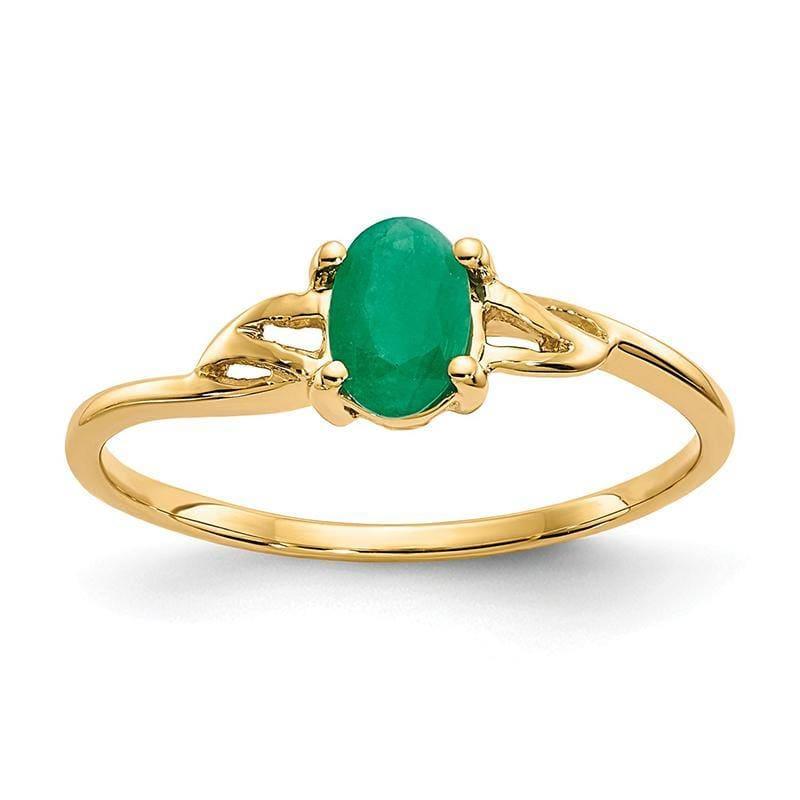 14k Emerald Birthstone Ring - Seattle Gold Grillz