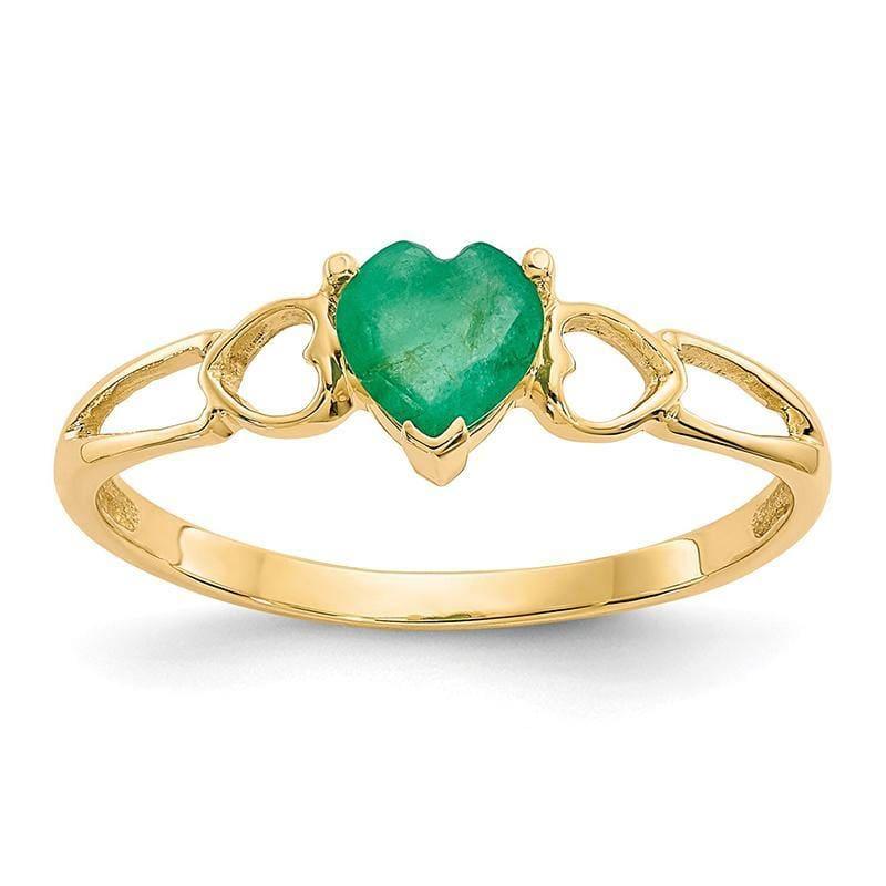 14k Emerald Birthstone Ring - Seattle Gold Grillz
