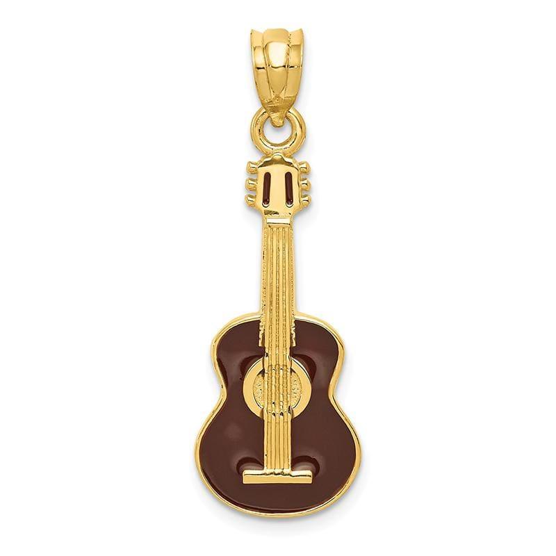 14k Enameled Guitar Pendant - Seattle Gold Grillz