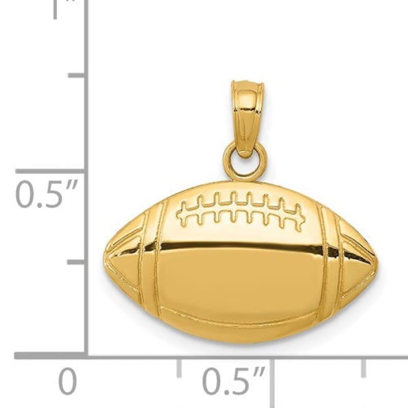 14k Football Charm - Seattle Gold Grillz