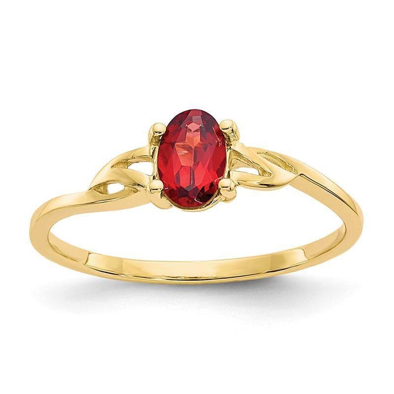 14k Garnet Birthstone Ring - Seattle Gold Grillz