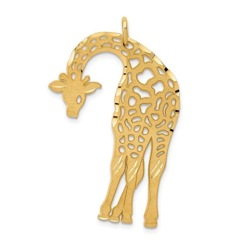 14k Giraffe Charm | Weight: 2.62grams, Length: 35mm, Width: 23mm - Seattle Gold Grillz