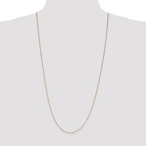 14k Gold 0.7mm Box Chain - Seattle Gold Grillz