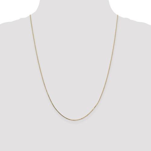 14k Gold 0.7mm Box Chain - Seattle Gold Grillz