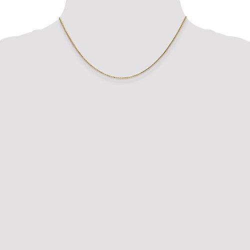 14k Gold 0.95mm Diamond Cut Cable Chain - Seattle Gold Grillz
