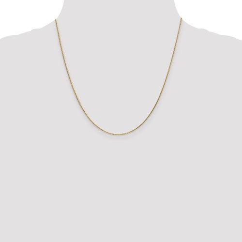 14k Gold 0.95mm Diamond Cut Cable Chain - Seattle Gold Grillz