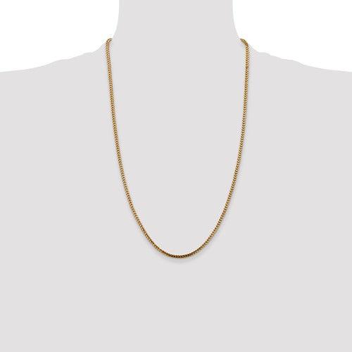 14k Gold 2.5mm Franco Chain - Seattle Gold Grillz