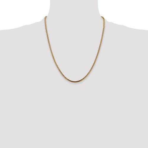 14k Gold 2.5mm Franco Chain - Seattle Gold Grillz