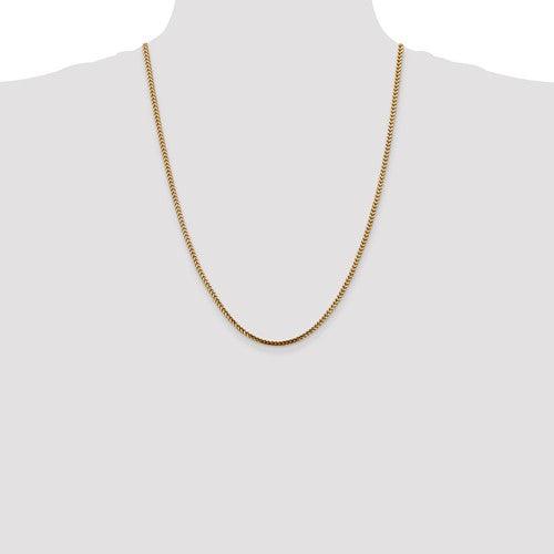 14k Gold 2.5mm Franco Chain - Seattle Gold Grillz