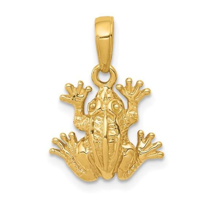 14K Gold 2-D Frog Pendant - Seattle Gold Grillz