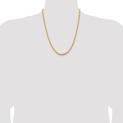 14k Gold 3.25mm Byzantine Chain - Seattle Gold Grillz