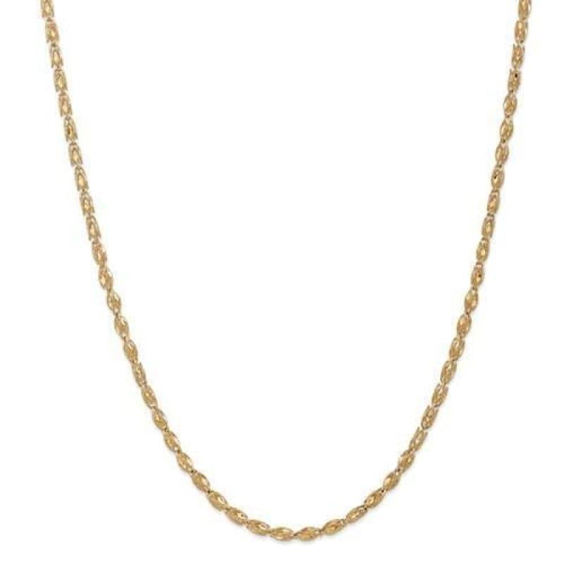 14k Gold 3.5mm Marquise Rope Chain - Seattle Gold Grillz