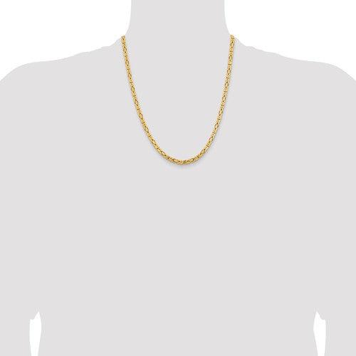 14k Gold 4mm Byzantine Chain - Seattle Gold Grillz