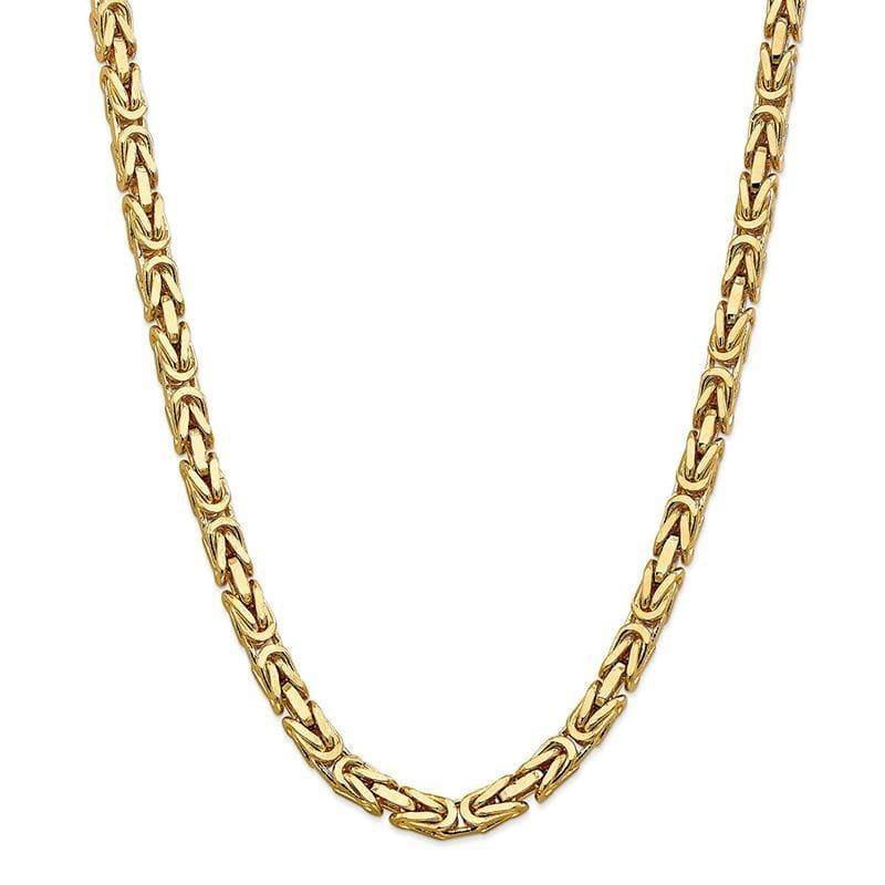 14k Gold 6.50mm Byzantine Chain - Seattle Gold Grillz