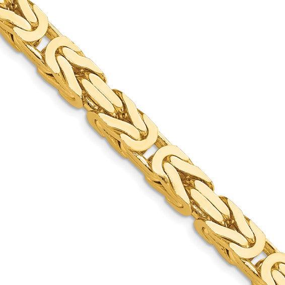 14k Gold 6.50mm Byzantine Chain - Seattle Gold Grillz