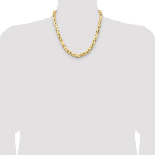 14k Gold 6.50mm Byzantine Chain - Seattle Gold Grillz