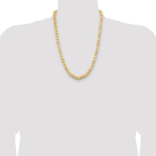 14k Gold 6.50mm Byzantine Chain - Seattle Gold Grillz