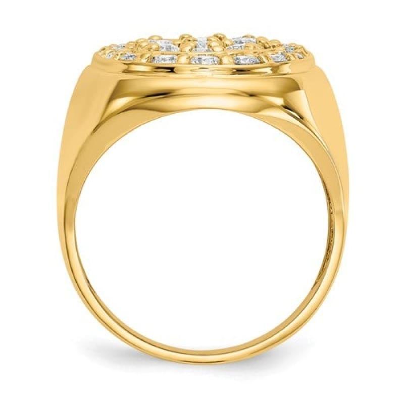 14k Gold Diamond Men's Ring - Seattle Gold Grillz
