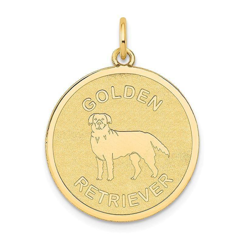 14k Golden Retriever Disc Charm - Seattle Gold Grillz