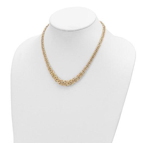 14k Graduated Byzantine Necklace - Seattle Gold Grillz