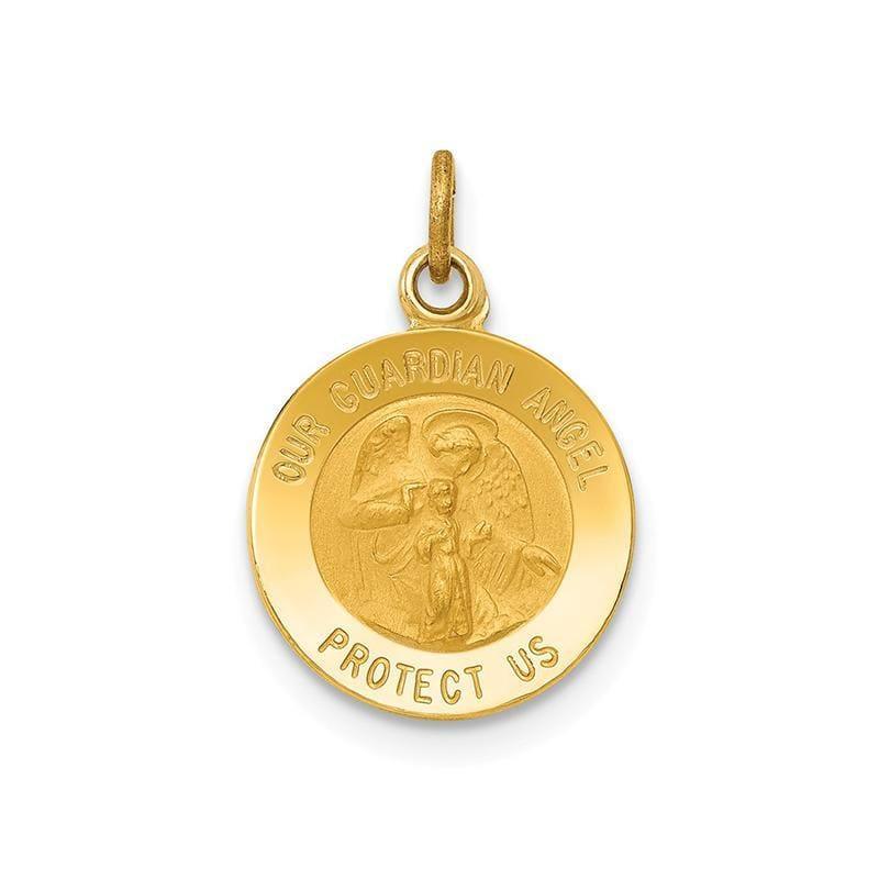 14k Guardian Angel Medal Charm - Seattle Gold Grillz