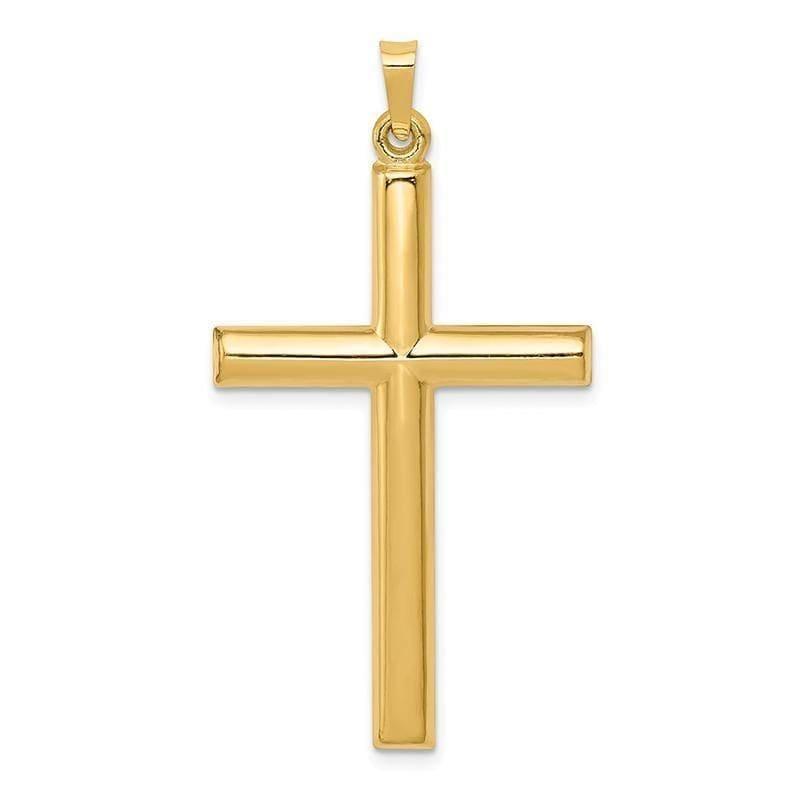 14k Hollow Cross Pendant - Seattle Gold Grillz