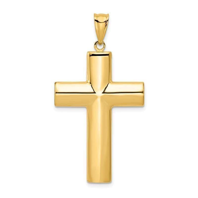 14k Hollow Cross Pendant - Seattle Gold Grillz