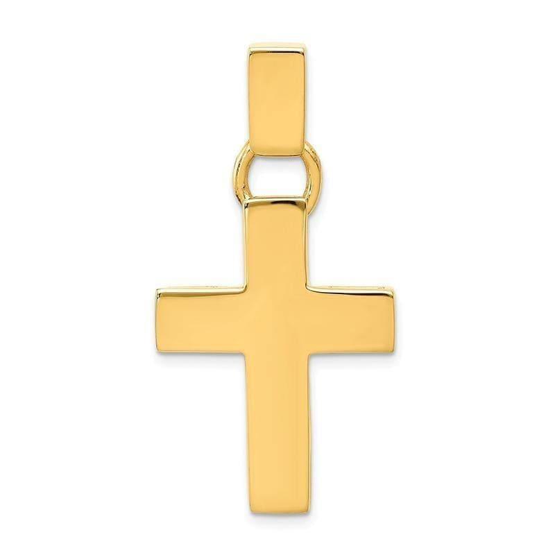 14k Hollow Cross Pendant - Seattle Gold Grillz