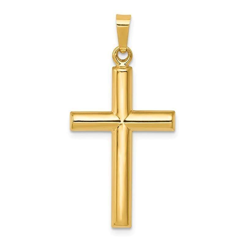 14k Hollow Cross Pendant - Seattle Gold Grillz