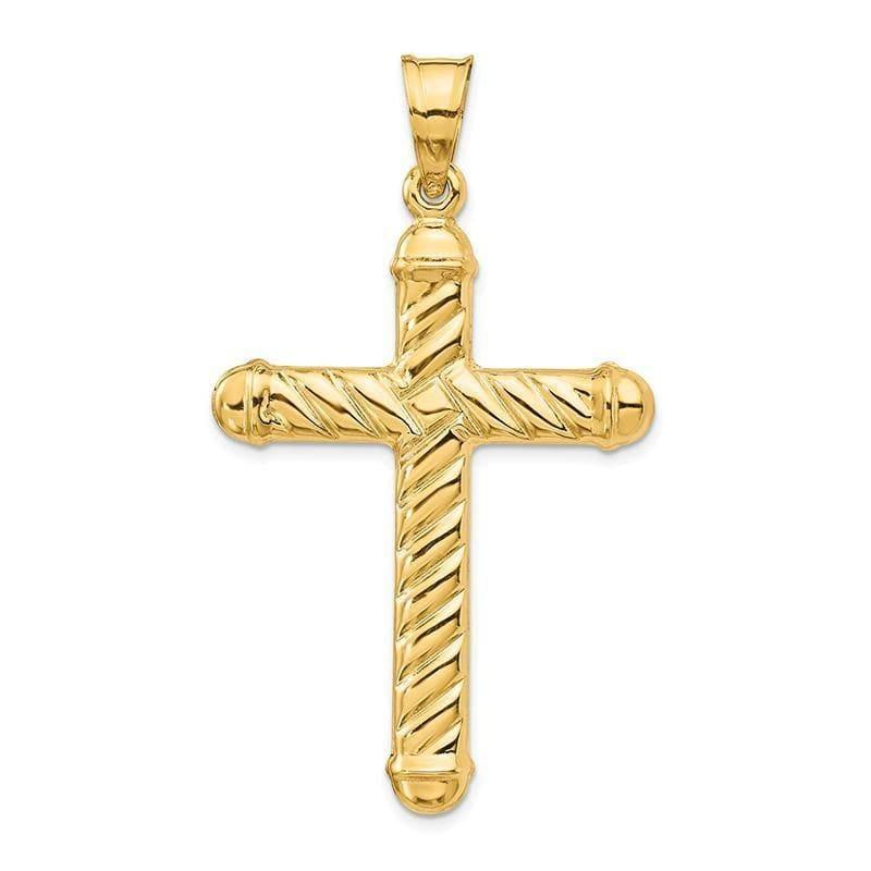 14k Hollow Cross Pendant. Weight: 2.77, Length: 54, Width: 32 - Seattle Gold Grillz