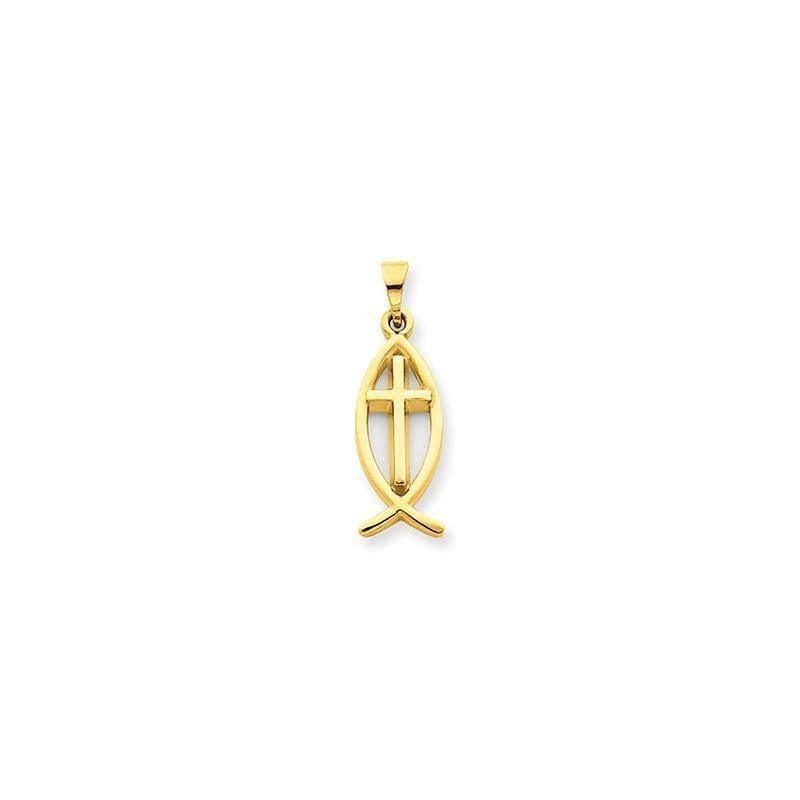 14k Ichthus Fish Pendant - Seattle Gold Grillz