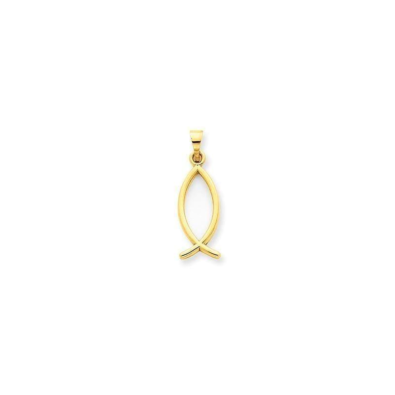 14k Ichthus Fish Pendant - Seattle Gold Grillz