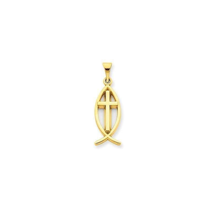 14k Ichthus Fish Pendant - Seattle Gold Grillz