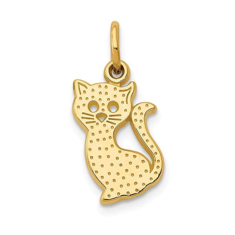 14k Kitty Cat Charm - Seattle Gold Grillz