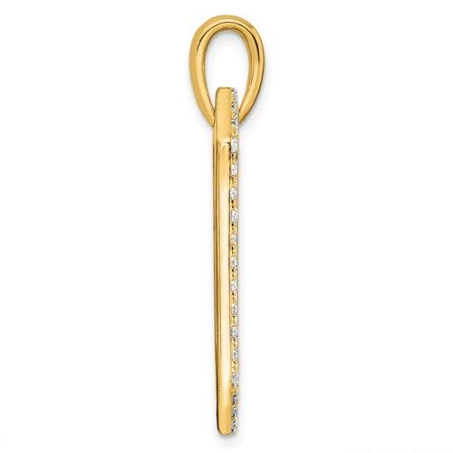 14K Lab Grown Diamond Bordered Dog Tag Pendant - Seattle Gold Grillz