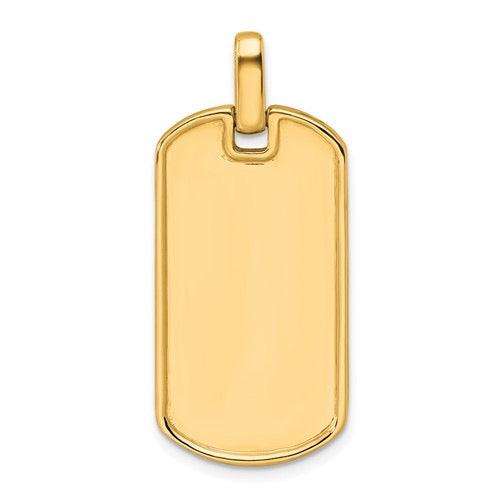14K Lab Grown Diamond Half & Half Dog Tag Pendant - Seattle Gold Grillz