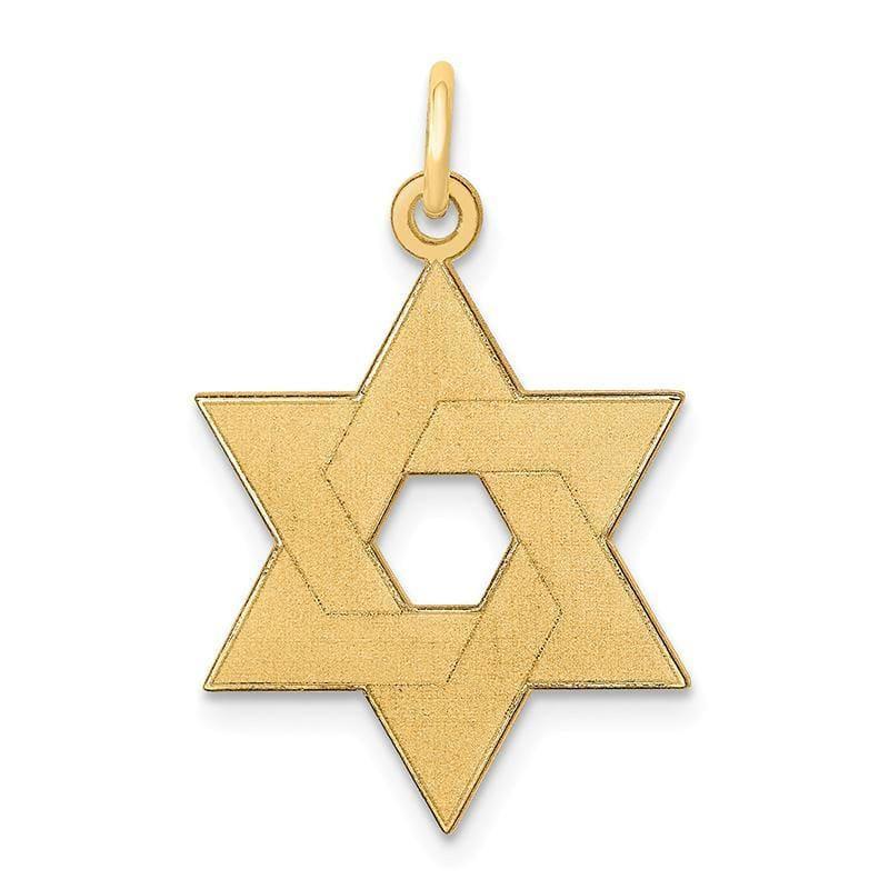 14K Laser Designed Star of David Pendant - Seattle Gold Grillz