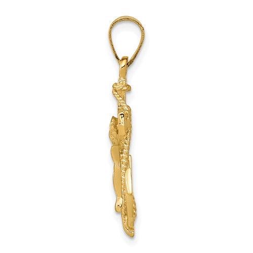 14k Mariners Cross Pendant - Seattle Gold Grillz
