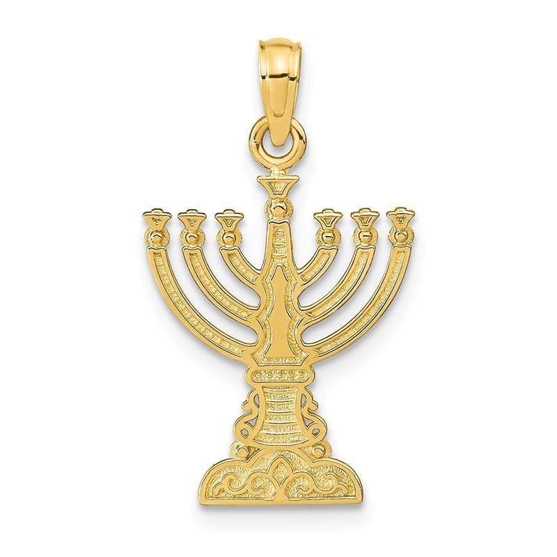 14K Menorah Pendant. Weight: 1.43, Length: 26, Width: 15 - Seattle Gold Grillz