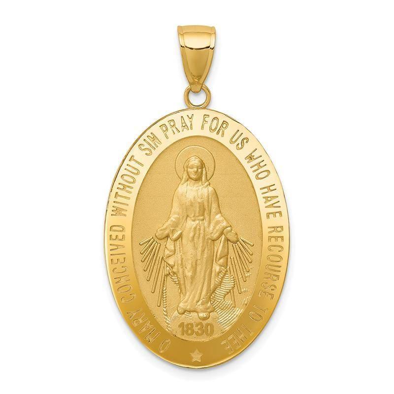 14k Miraculous Medal Pendant. Weight: 5.05, Length: 41, Width: 21 - Seattle Gold Grillz