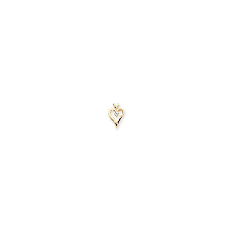 14k Moissanite heart pendant - Seattle Gold Grillz