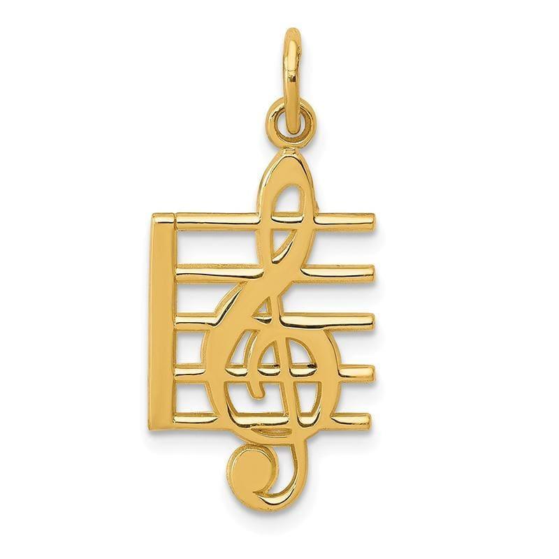 14k Music Note Charm - Seattle Gold Grillz