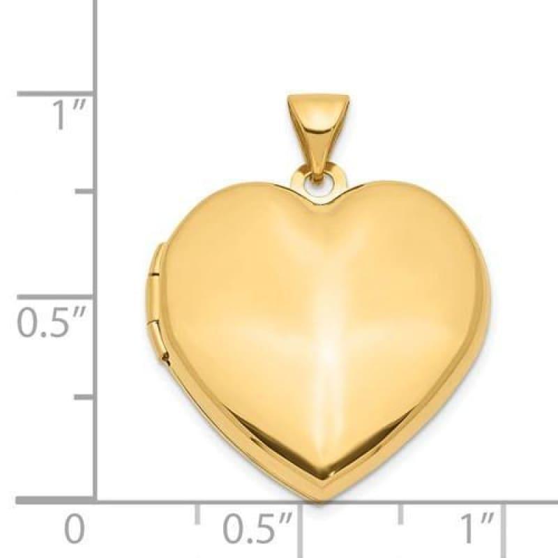 14k Plain Heart Family Locket - Seattle Gold Grillz