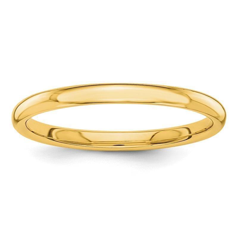 14k Polished 2mm Band - Seattle Gold Grillz