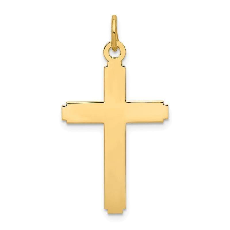 14k Polished Cross Pendant. Weight: 0.64, Length: 28, Width: 14 - Seattle Gold Grillz