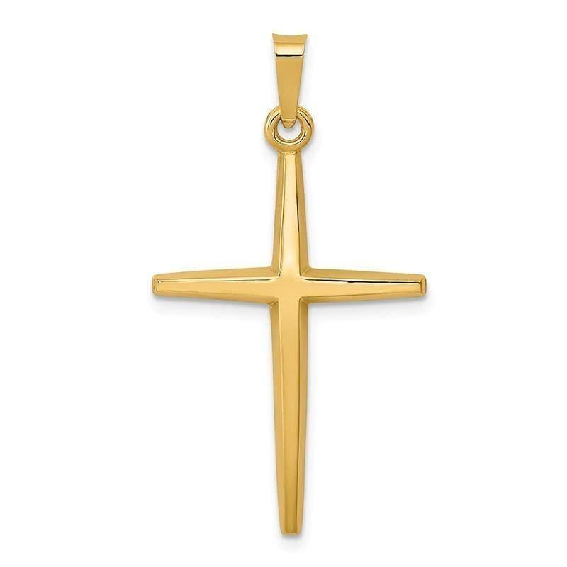 14k Polished Latin Cross Pendant - Seattle Gold Grillz