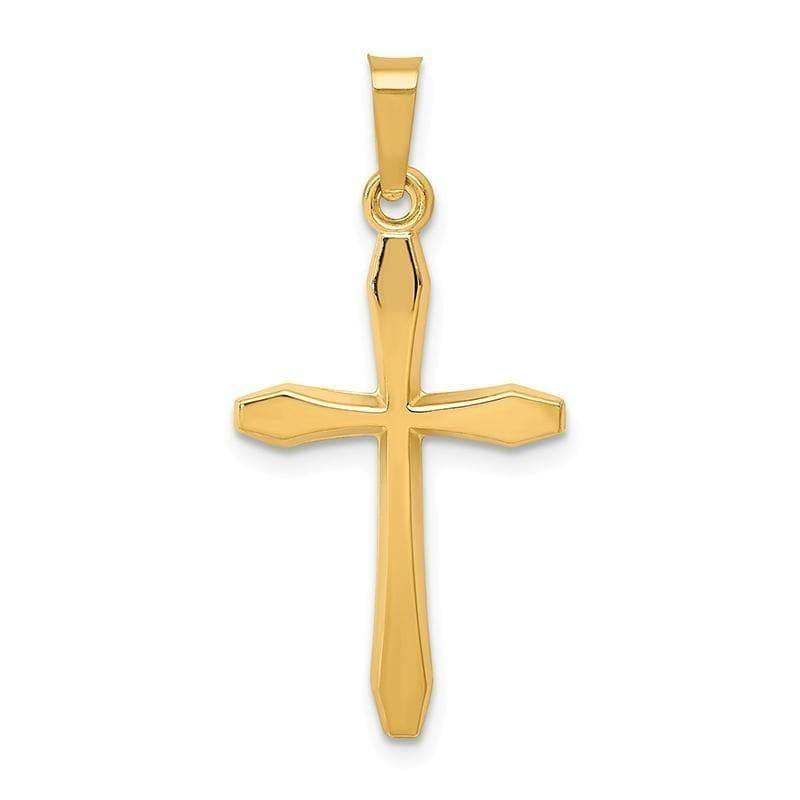 14k Polished Passion Cross Pendant - Seattle Gold Grillz