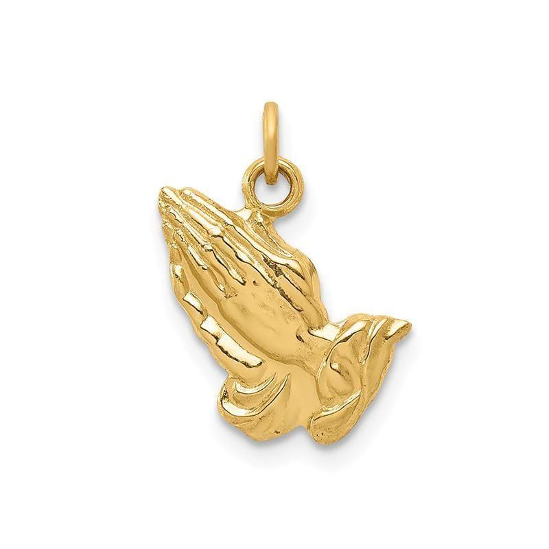 14k Praying Hands Charm - Seattle Gold Grillz